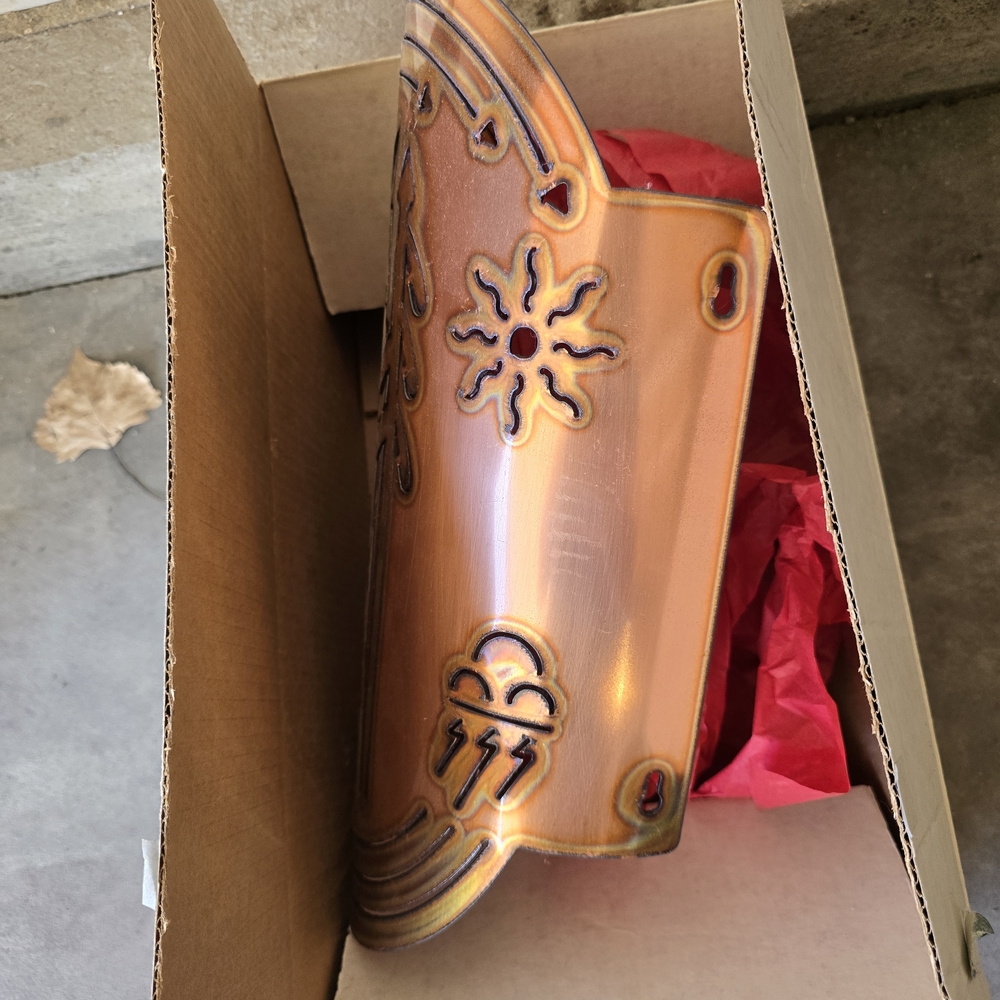 Wall Sconces Copper Southwest with Tribal Design - Picture 4 of 5
